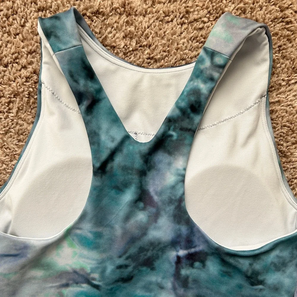 Athleta I Conscious Crop A-C Sports Bra Top I Size XS I‎ Tie Dye Racerback